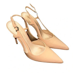 Schutz Boris Nude Slingback Patent Leather Pump Size 9.5